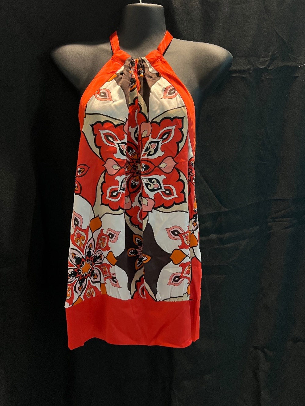 Bebe Silk Halter Top Size Small